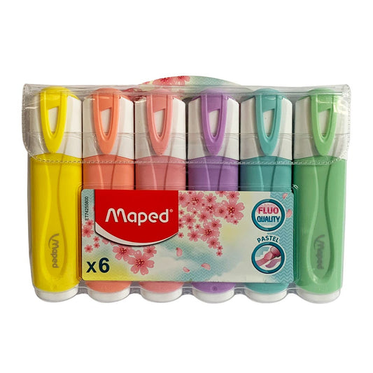 Est. Destacador FLUO PEP´S PASTEL x6 Maped Nacional Librería