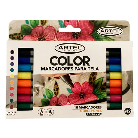 Est. Marc. de Tela 10 Colores Básicos Artel Nacional Librería