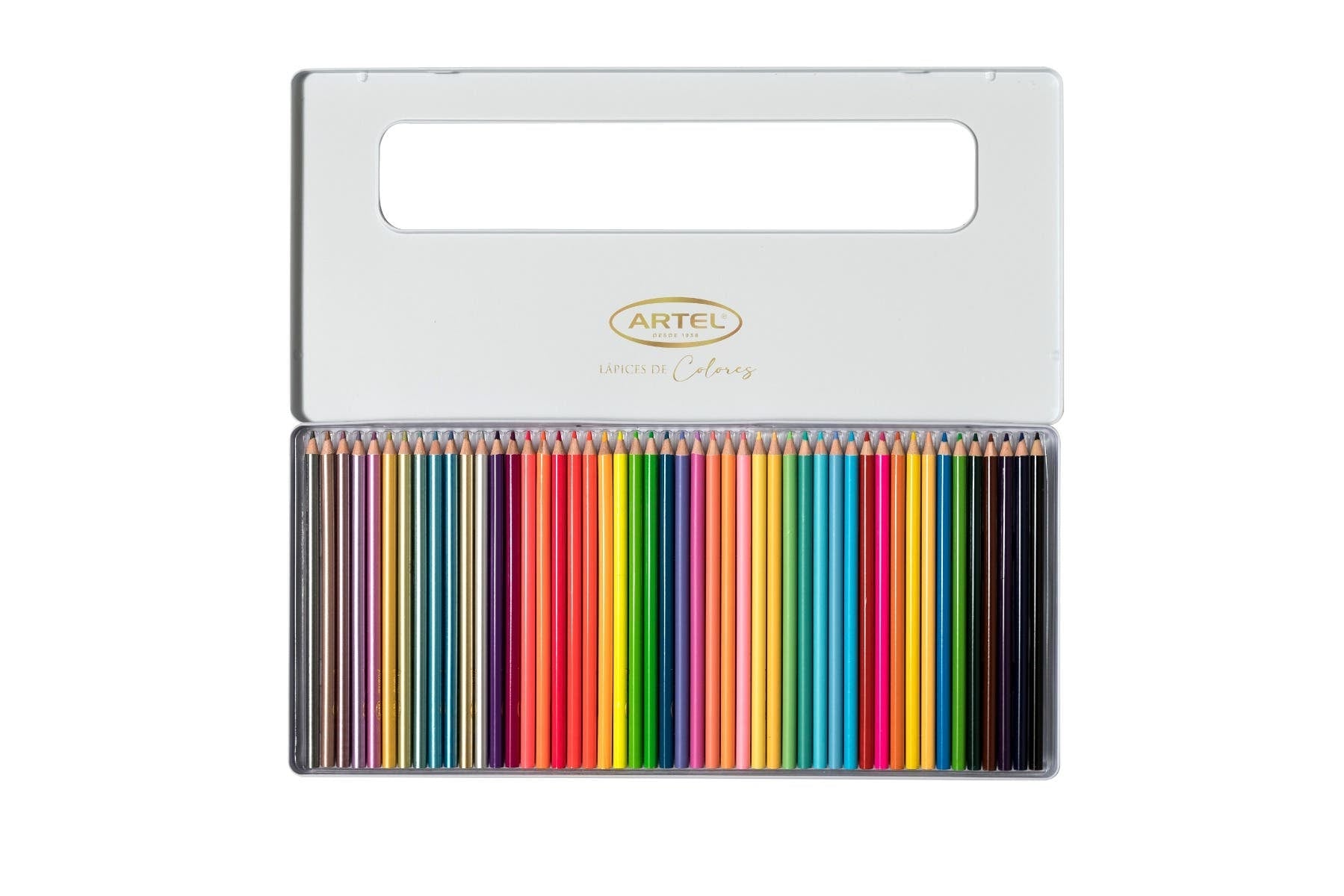 Est. Metálic. 48 lápices colores Artel Nacional Librería