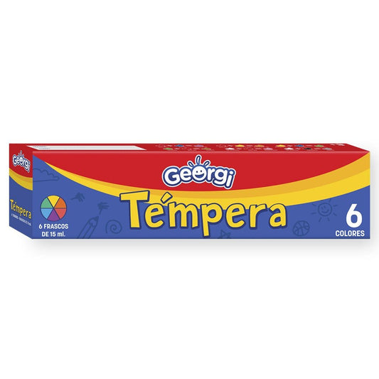 Estuche 6 Témpera Colores 15ml. Georgi Georgi Nacional Librería