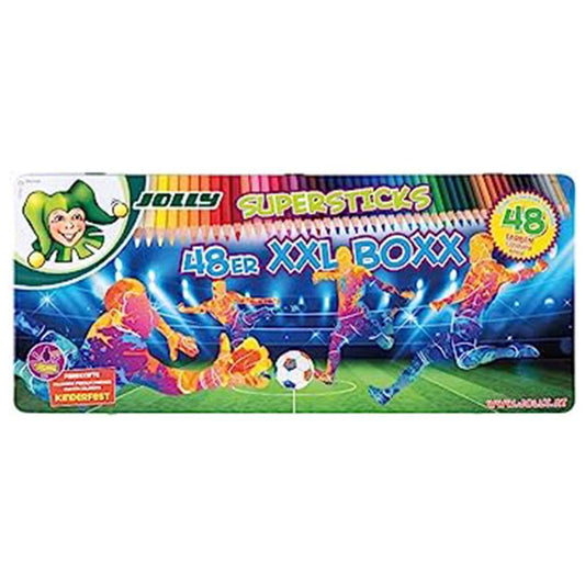 Estuche JOLLY 48pcs Futbol Superstick KI Cretacolor Nacional Librería