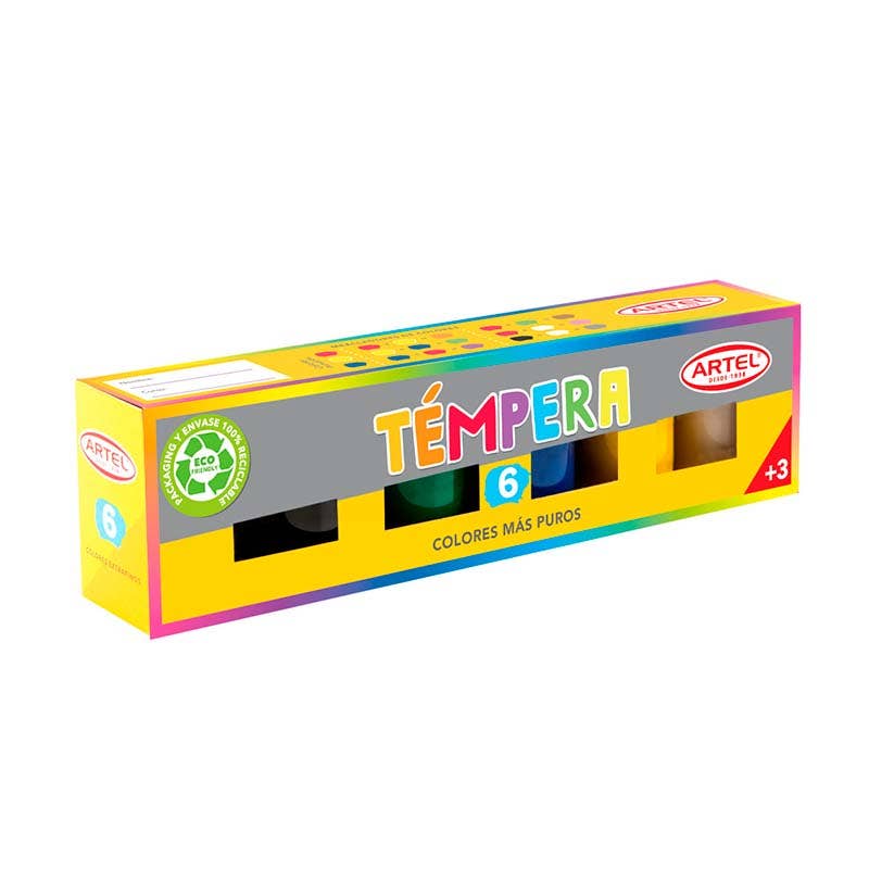 Estuche Tempera 6 Colores Artel Artel Nacional Librería