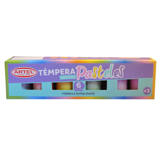 Estuche Tempera Pasteles 6 Colores Artel Artel Nacional Librería