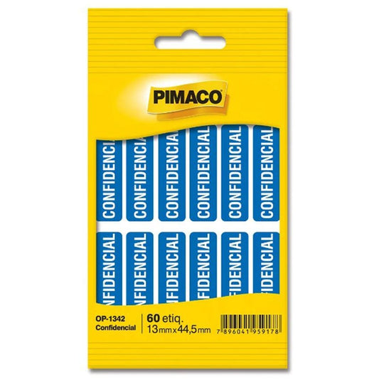 Etiqueta PIMACO confidencial Plaza Nacional Librería