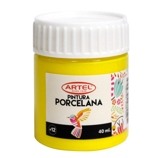 Fco 40ml Pintura Porcelana Amarillo Artel Nacional Librería