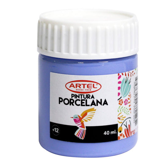 Fco 40ml Pintura Porcelana Azul Opalina Artel Nacional Librería