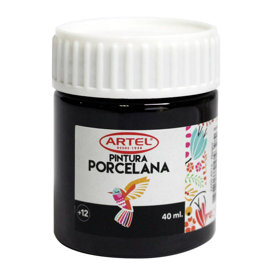 Fco 40ml Pintura Porcelana Negro Artel Nacional Librería
