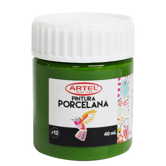 Fco 40ml Pintura Porcelana Verde Artel Nacional Librería