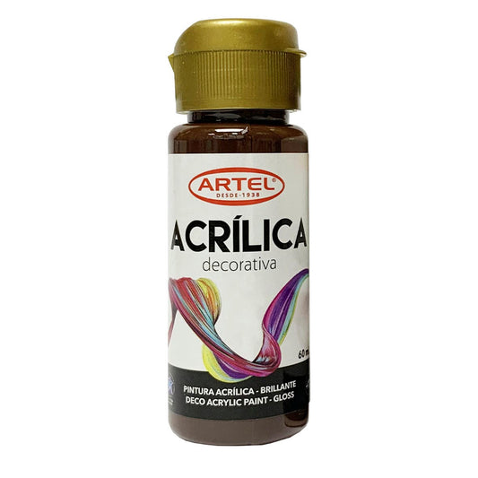 Fco 60ml Pin Acril Deco Chocolat Osc 601 Artel Nacional Librería