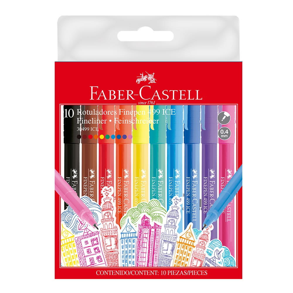 Faber Castell Broadpen 1554 İnce Uçlu Keçeli 17 li Tam Set