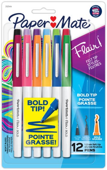 FLAIR BOLD PTA GRUESA 1.2 TJX12 P MATE Paper Mate Nacional Librería
