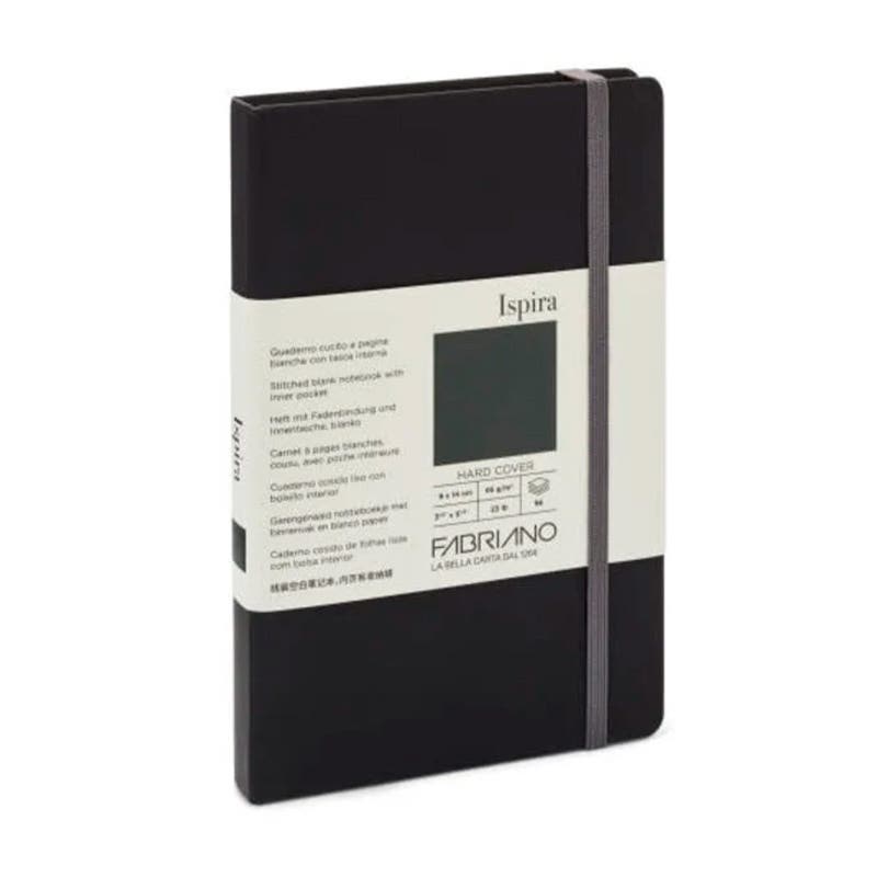 ISPIRA HARD 9x14 BLANK BLACK 96 FF Fabriano Nacional Librería