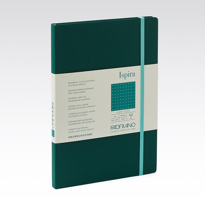 ISPIRA HARD A5 DOTS GREEN 96 FF Fabriano Nacional Librería