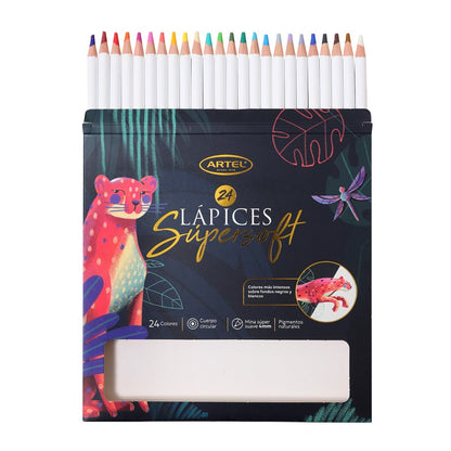 Lápices de colores Super Soft 24 colores Artel Nacional Librería