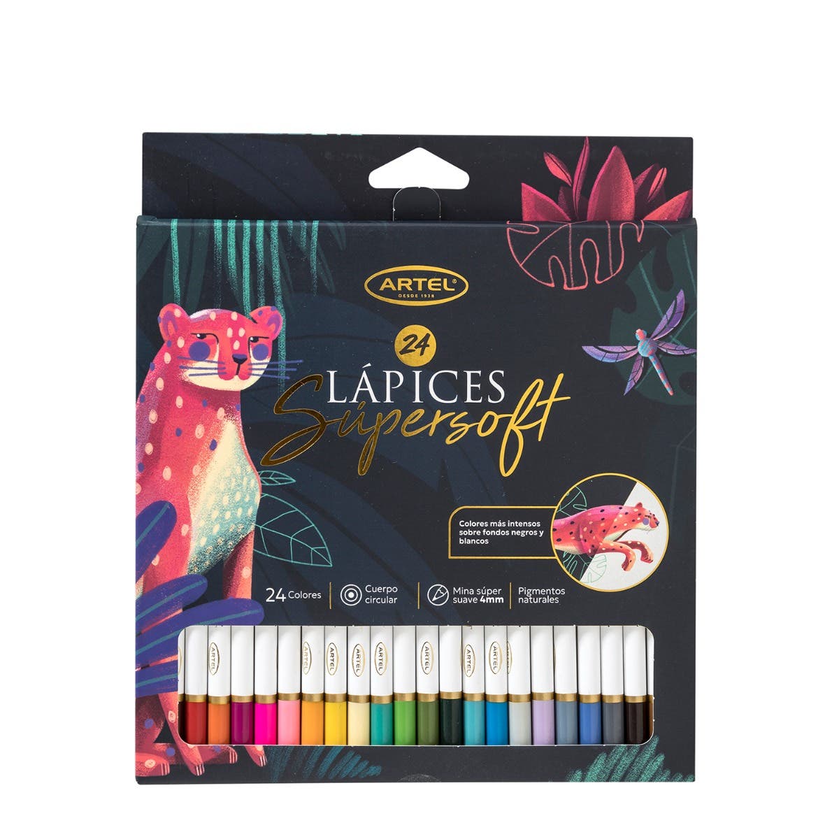 Lápices de colores Super Soft 24 colores Artel Nacional Librería