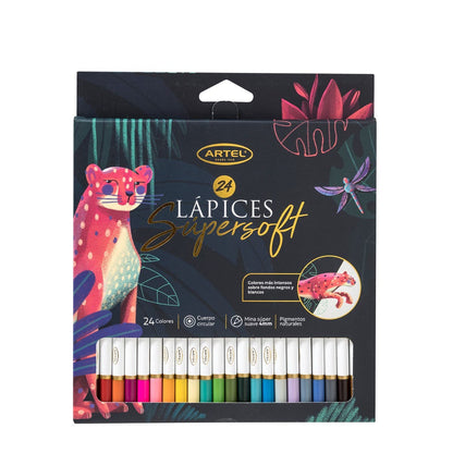 Lápices de colores Super Soft 24 colores Artel Nacional Librería
