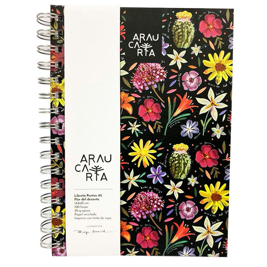 Lib. Esp. 14,8x21cm Flor Des. Araucaria Artel Nacional Librería