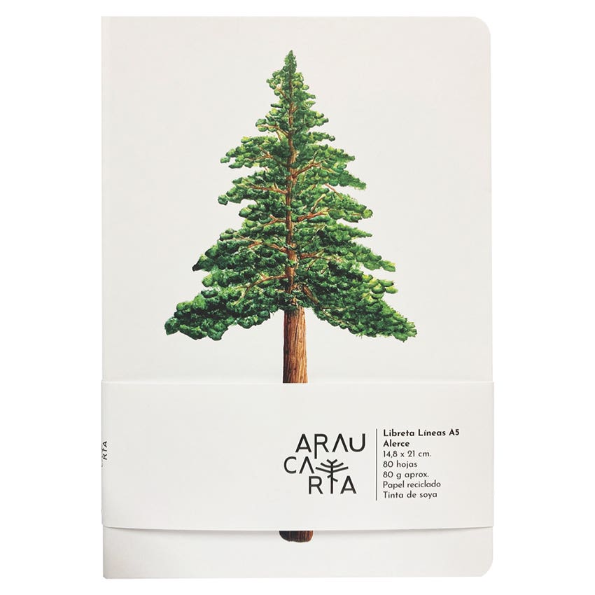 Lib. Lín. 14,8x21cm Alerce Araucaria Artel Nacional Librería