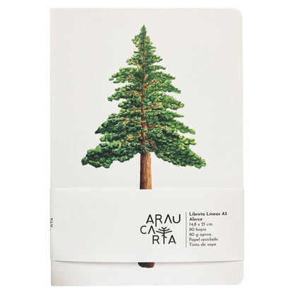 Lib. Lín. 14,8x21cm Alerce Araucaria Artel Nacional Librería
