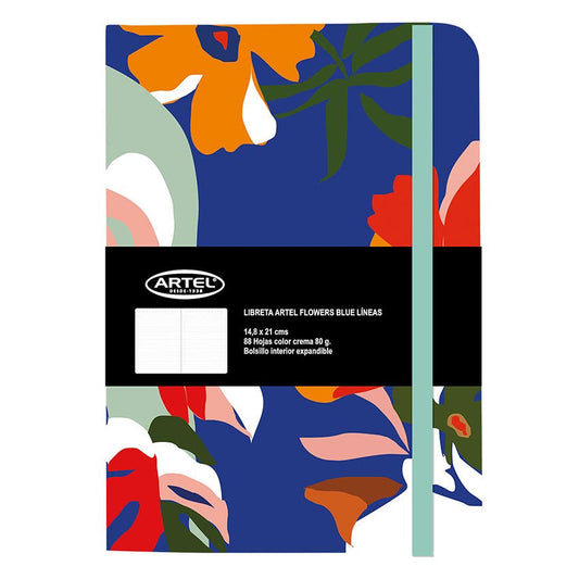 Libreta Artel FlowersBlue Linea 88h Artel Nacional Librería