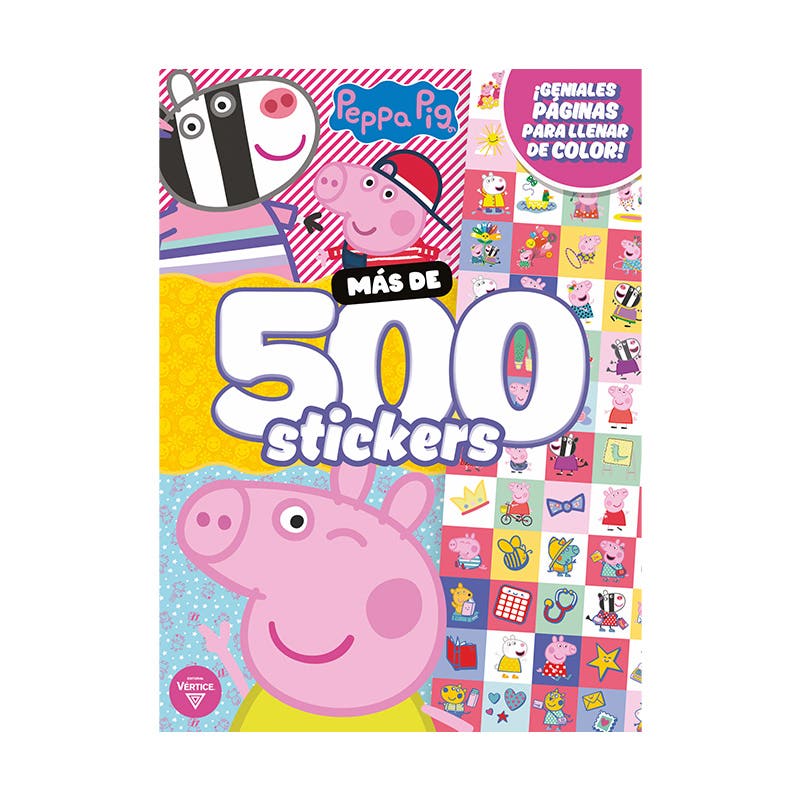LIBRO ACTIVIDADES 500 STICKERS PEPPA PIG Vertice Nacional Librería