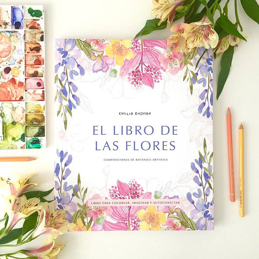 LIBRO PARA COLOREAR FLORES Galería Donne Nacional Librería
