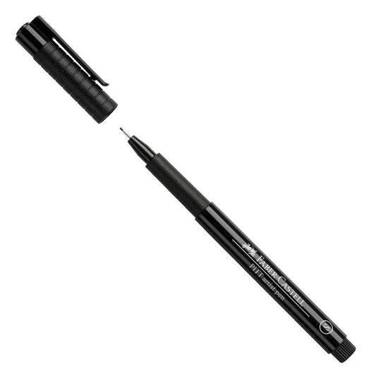 Marcador FABER Pitt Superfino Negro Faber Castell Nacional Librería