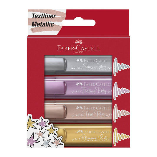 Marcador TL 46 metallic Set 4 Faber Castell Nacional Librería
