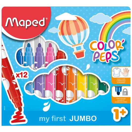 Marcadores Maped Maxi x12 Maped Nacional Librería