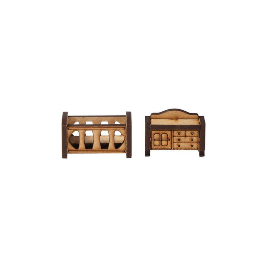 Mueble maqueta Set Cuna bebé Np Manualidades Nacional Librería