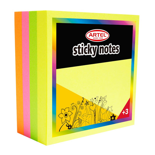 N adhesiva brillante 4 col 75x75 mm 320h Artel Nacional Librería