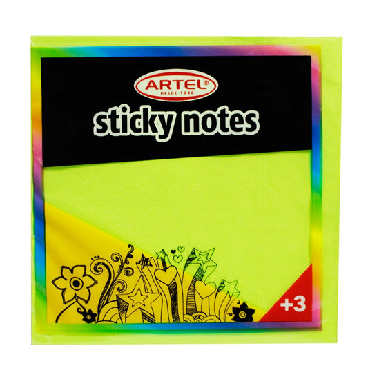 N adhesiva brillantes Verde F 75x75 mm Artel Nacional Librería
