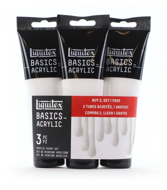 PACK 3 LQX BASICS BLANCO TITANEO 118ml Liquitex Nacional Librería