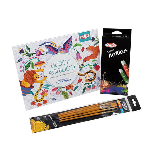 Pack Colorear en Acrílico Artel Nacional Librería