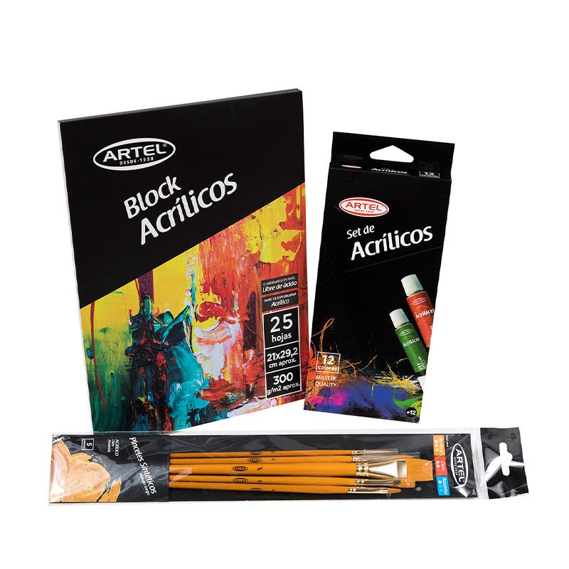 Pack Pintura en Acrílico Artel Nacional Librería