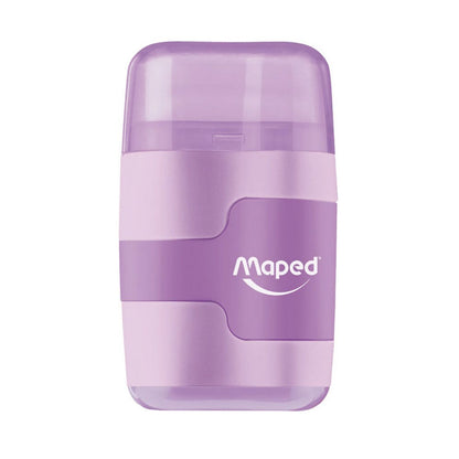 Sacapuntas Doble Con Depósito + Goma Color Pastel Aleatorio Maped Maped Nacional Librería