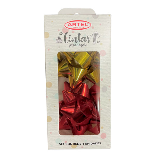 Set 4 Cintas Moños de Regalo Artel Artel Nacional Librería