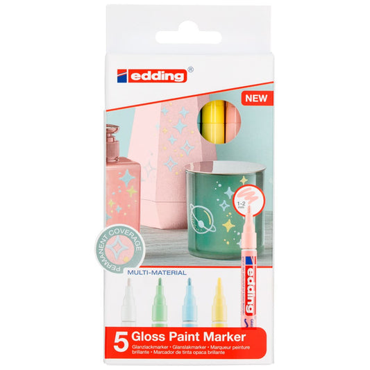 Set 5 Marcadores de pintura pastel Edding Nacional Librería