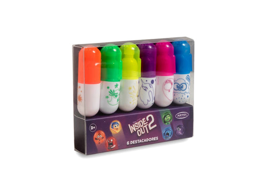 Set 6 Mini Destacadores Intensamente 2 Artel Nacional Librería