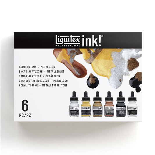 SET 6 TINTA ACRILICA LIQUITEX COL METAL Liquitex Nacional Librería