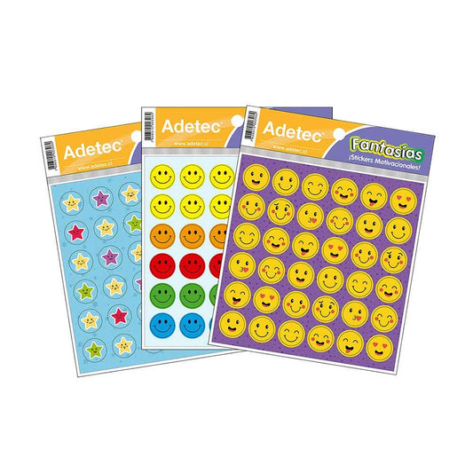 Set 72 Stickers Motivacionales Diseño Aleatorio Adetec Adetec Nacional Librería