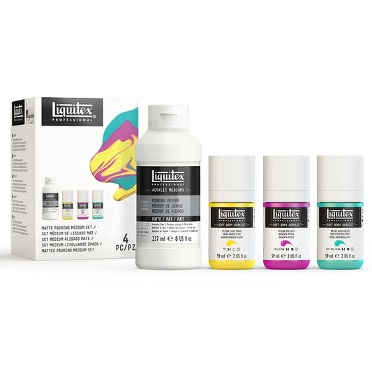 SET ACRÍLICO SB MATTE POURING MEDIUM Liquitex Nacional Librería