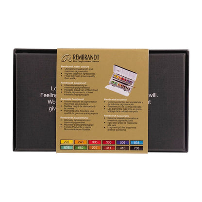 Set Acuarela Rembrandt 12 col pastillas Talens Nacional Librería