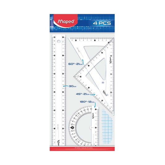 Set de Geometría 30cm Maped 4 Piezas Maped Nacional Librería