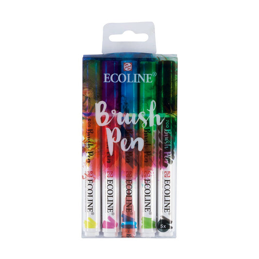 Set ECOLINE BRUSHPEN x 5 col Talens Nacional Librería