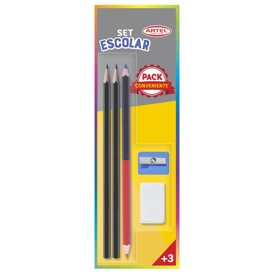 Set Escolar 2 Lápices Grafito Artel Artel Nacional Librería