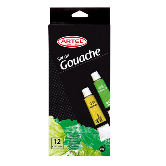 Set Gouache 12 colores de 12ml Artel Importado Nacional Librería