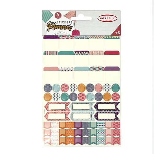 Stickers Pastel 4 Hojas(170X125MM) Artel Nacional Librería