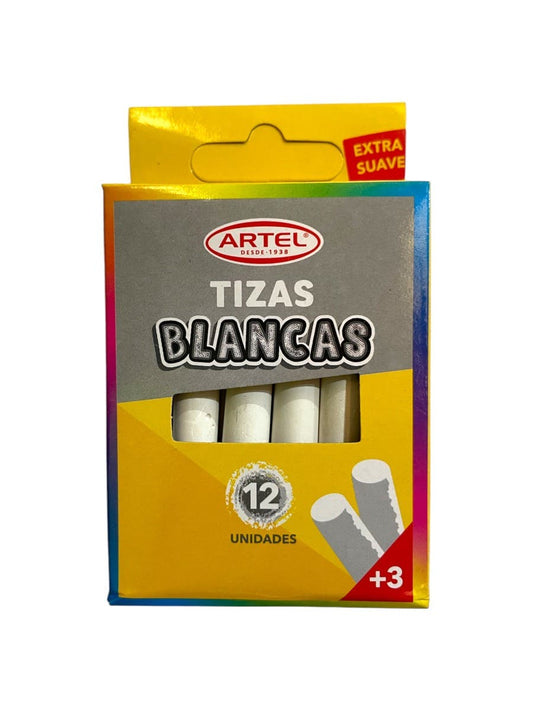 Tiza Blanca 12 Unidades Artel Artel Nacional Librería