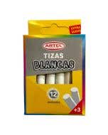 Tiza Blanca 12 Unidades Artel